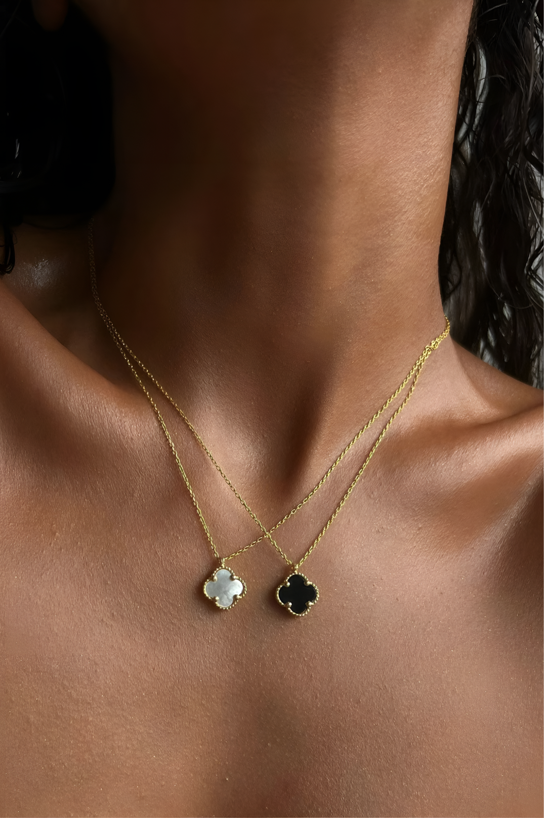 Alexis Black Necklace | Gold