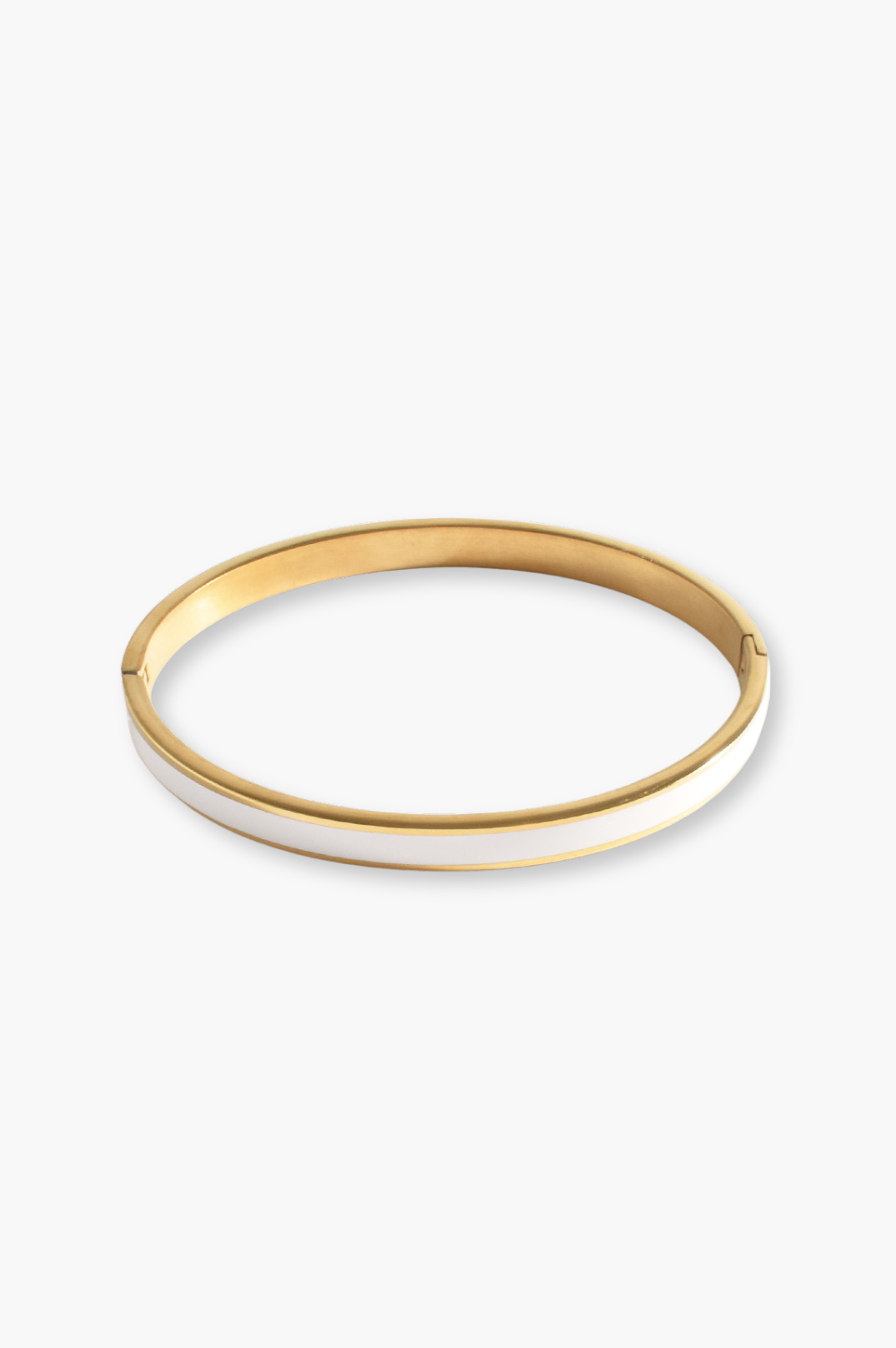 New - Nova White Bangle | Gold