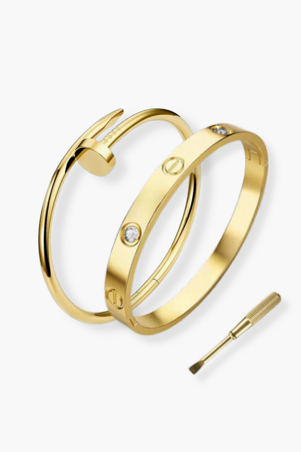 London Nail Bangle Stack 2.0 | Gold