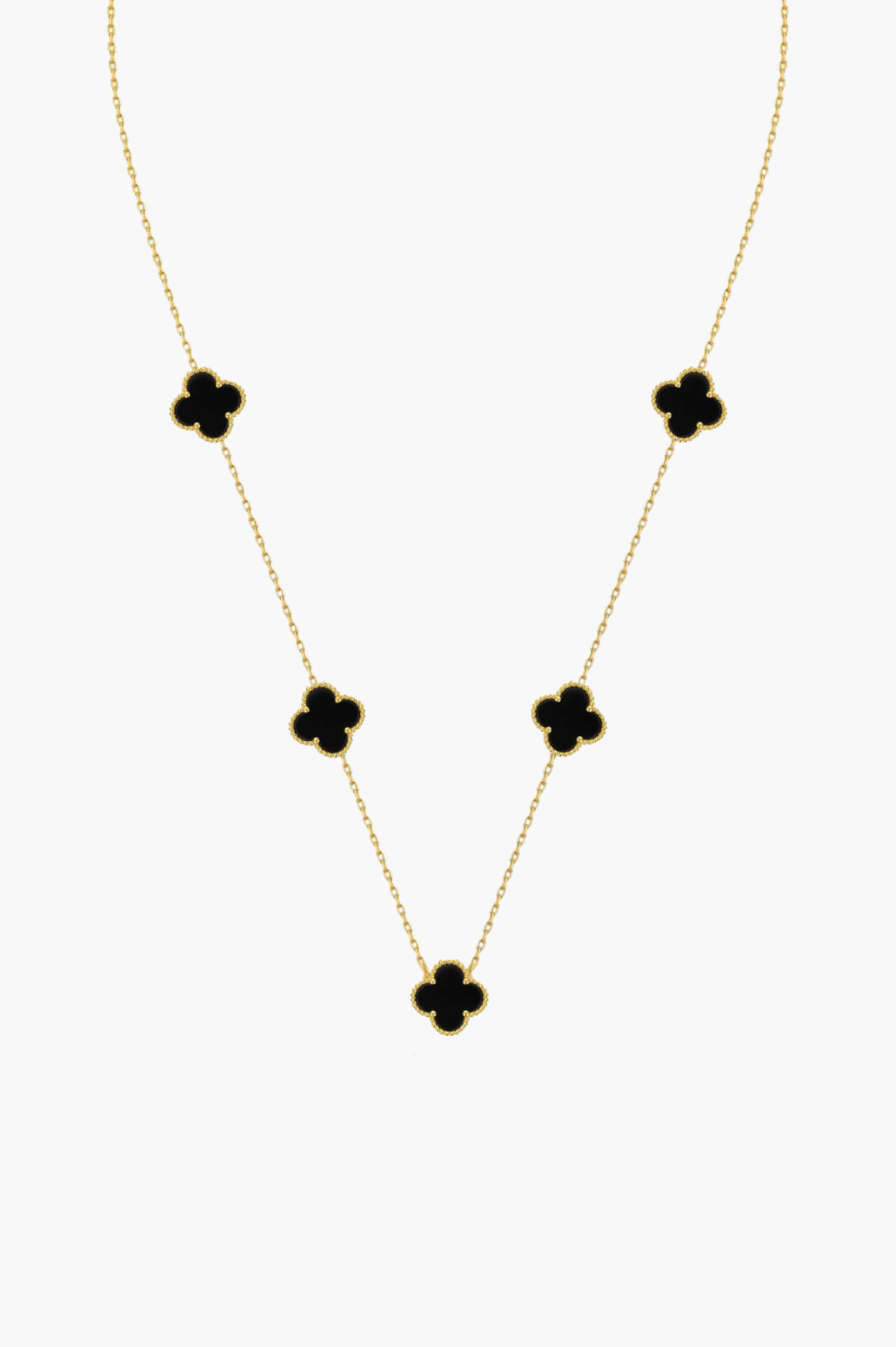 New - Alexis Black 5 Motifs Necklace | Gold