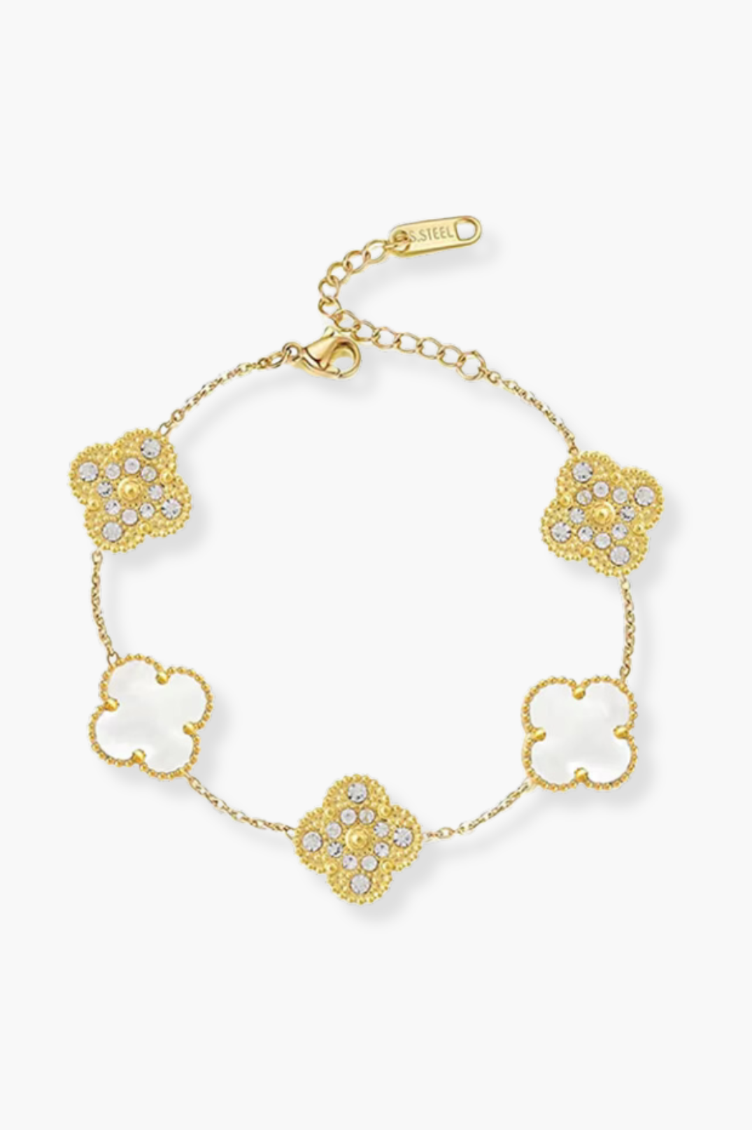 Alexis Luxe Bracelet | Gold White