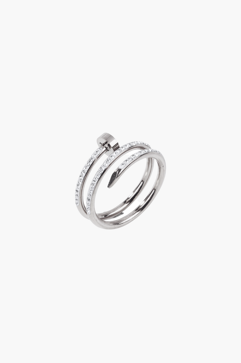 Pave Nail Ring | Silver