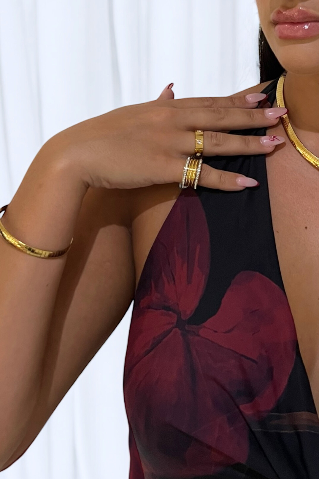 Demi Thick Flat Snake Bracelet | Gold