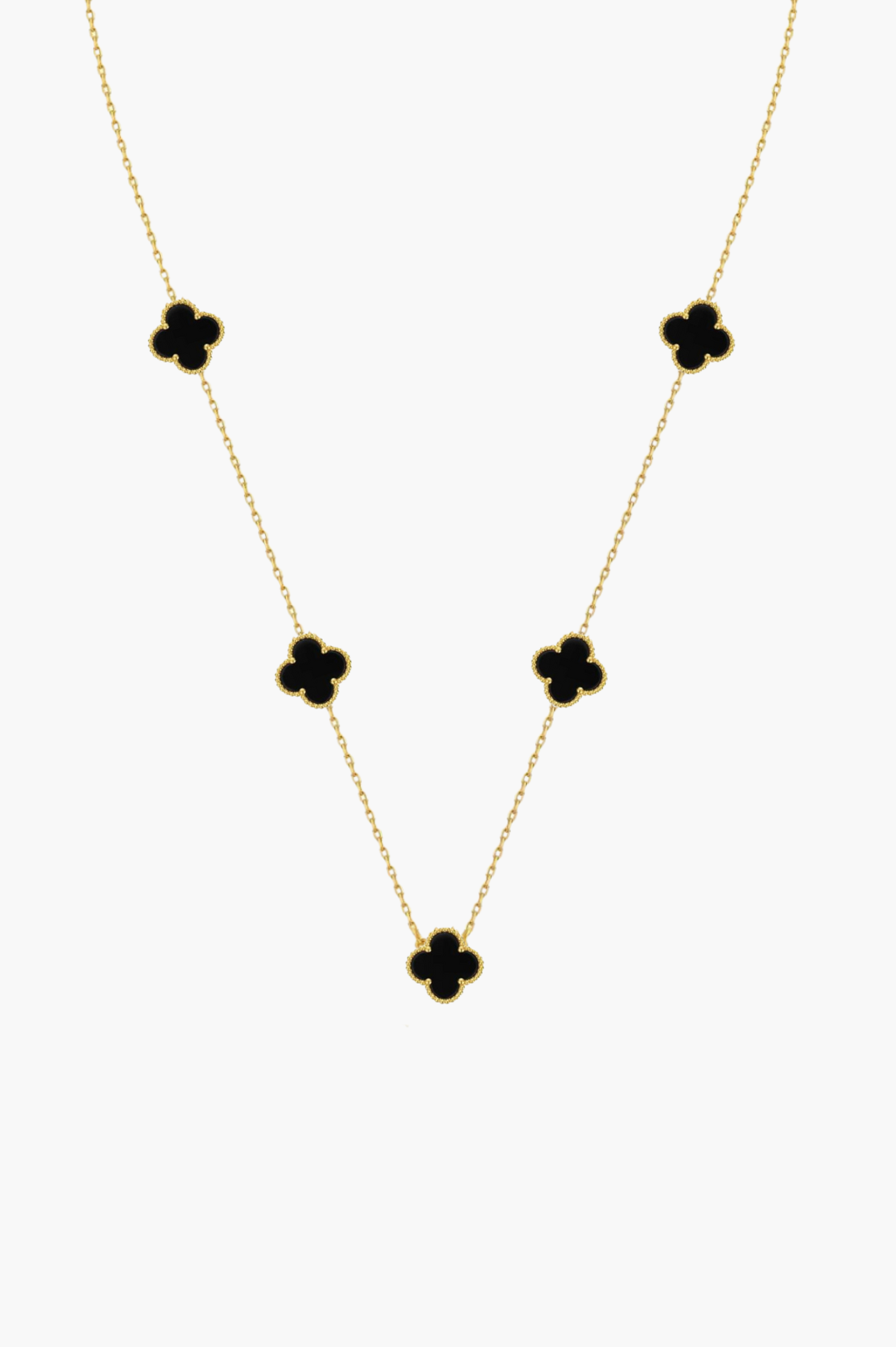 New - Alexis Black 5 Motifs Necklace | Gold