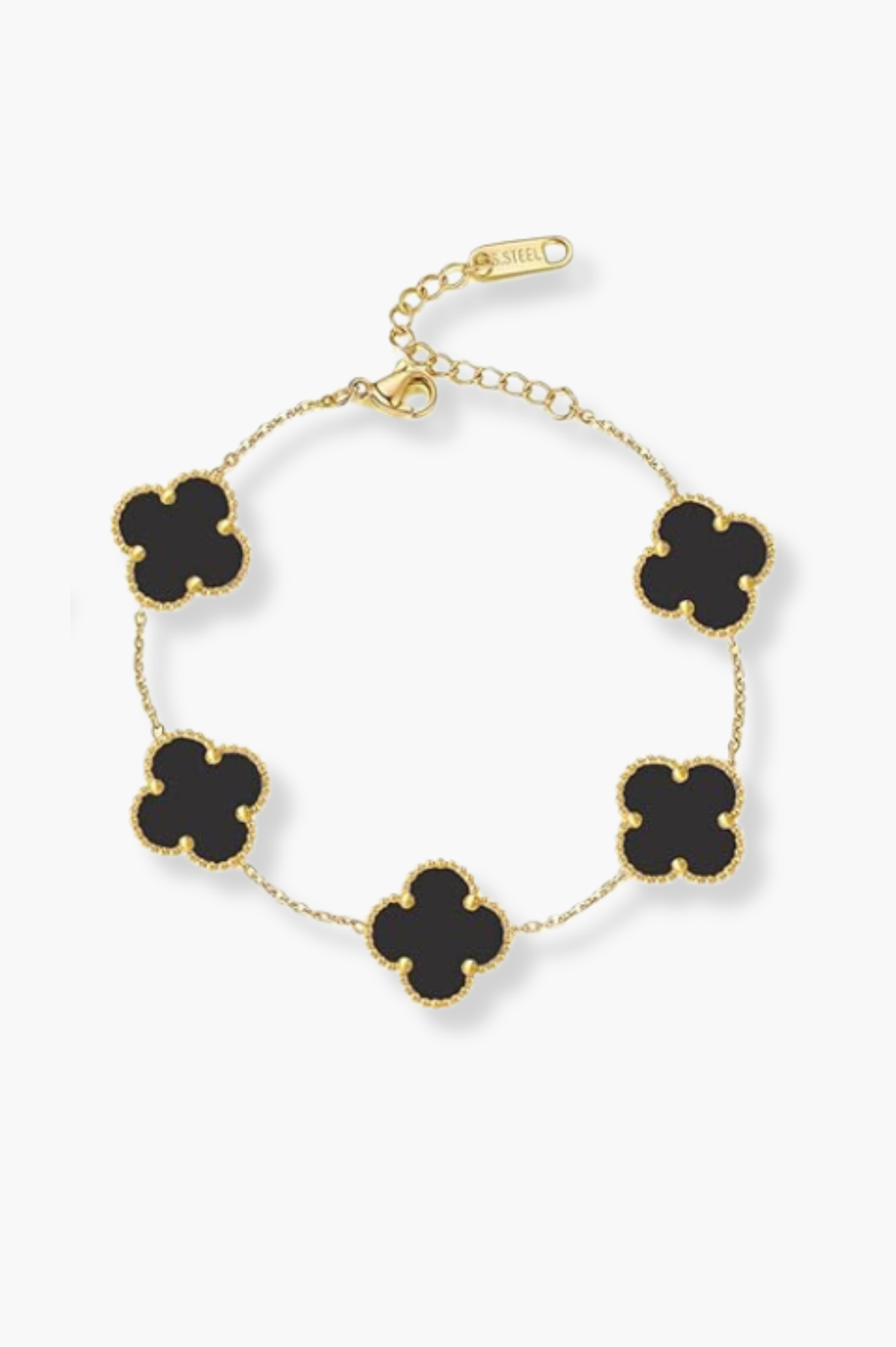 Alexis Black Bracelet | Gold