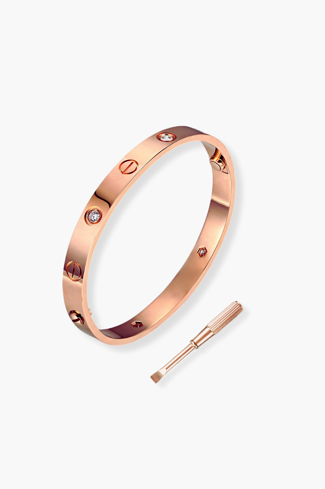 London Nail Bangle Stack 2.0 | Rose Gold