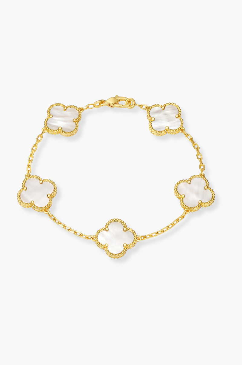 Alexis White Pearl Bracelet | Gold