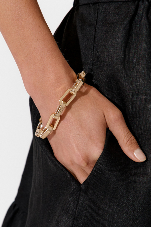 New York Pave Bracelet | Gold