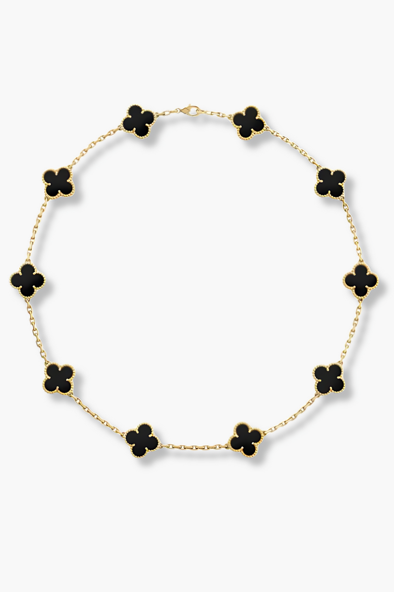 Alexis Black 10 Motifs Necklace | Gold