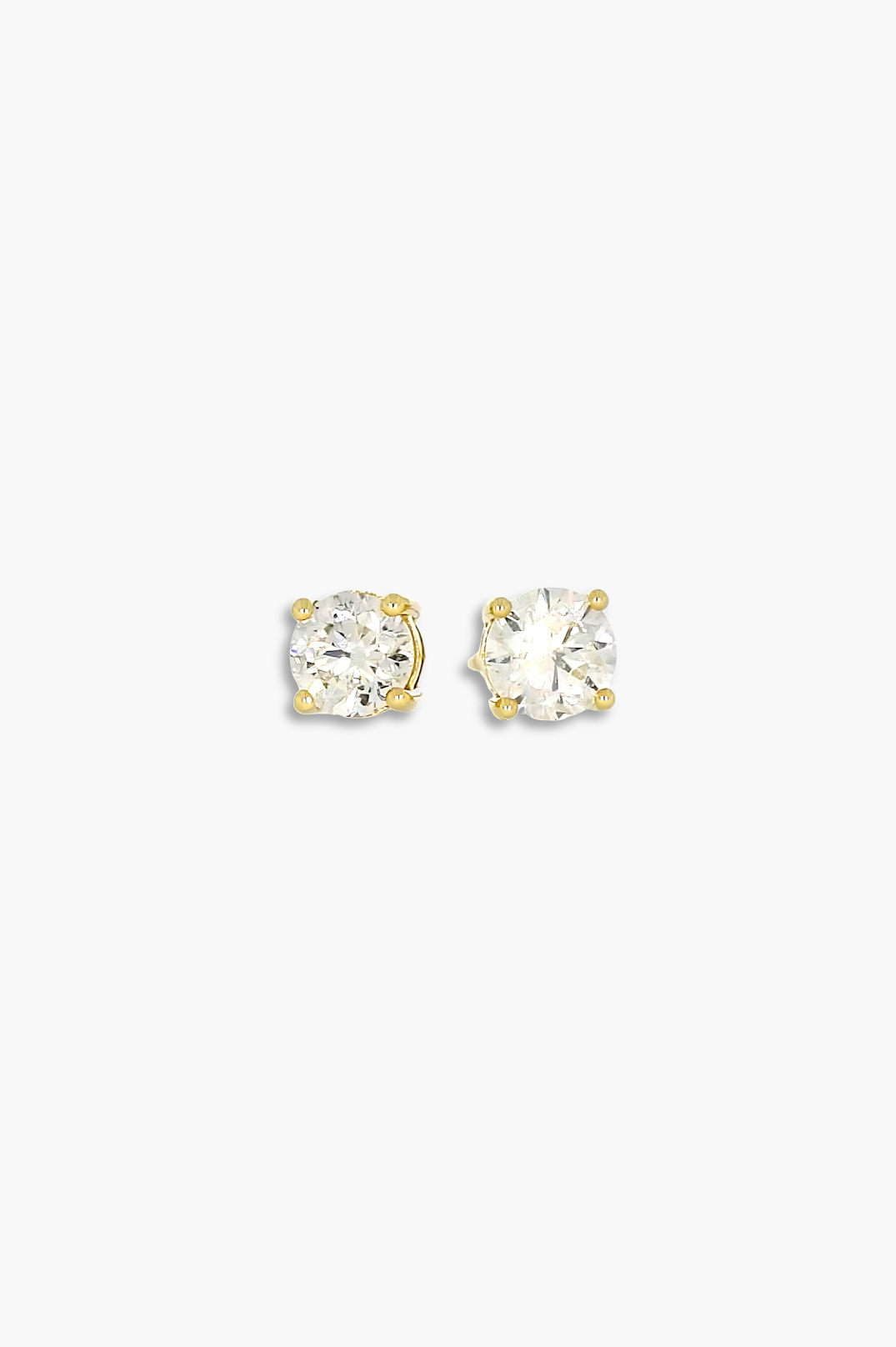 Violetta 6mm Crystal Studs | Gold