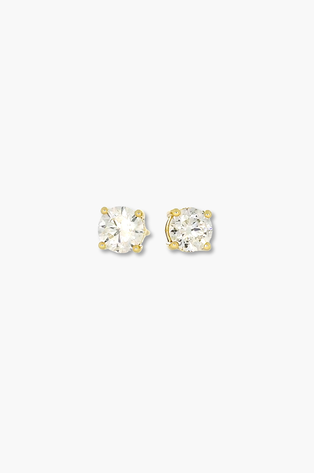 Violetta 6mm Crystal Studs | Gold