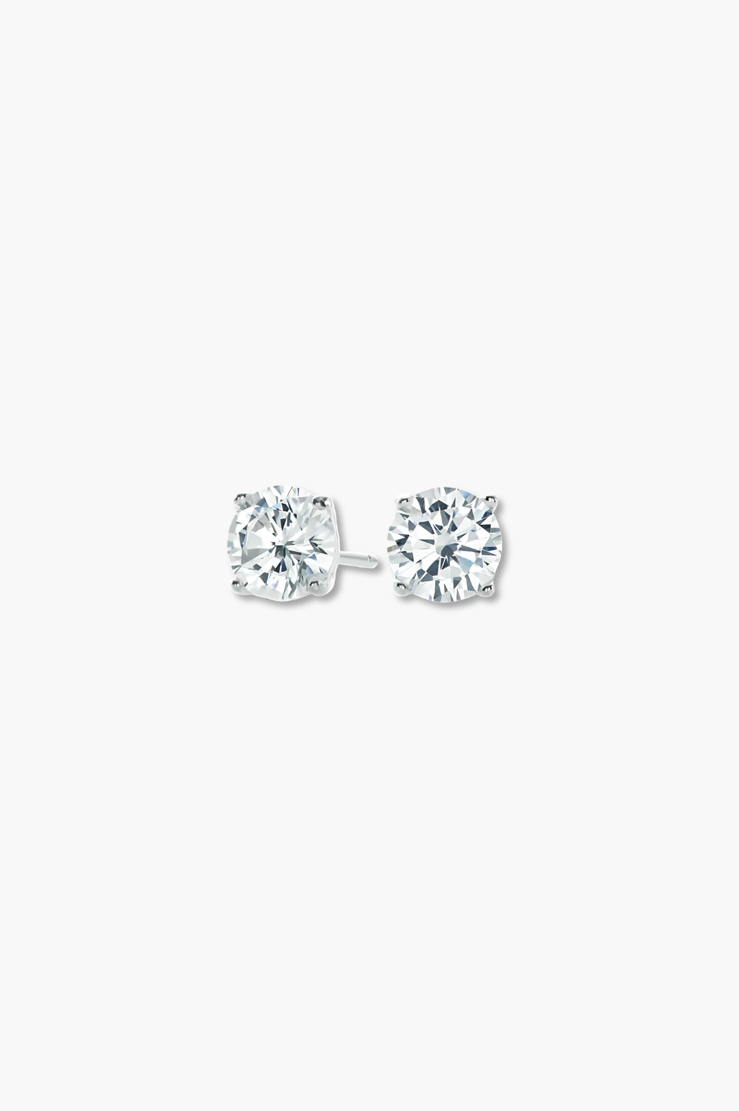 Violetta 6mm Crystal Studs | Silver