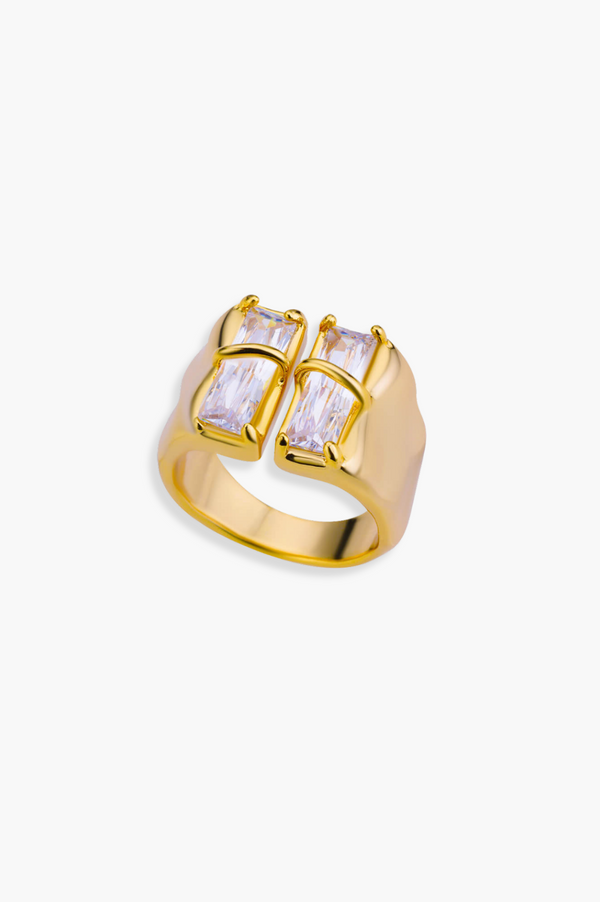 Krystal Adjustable Ring | Gold