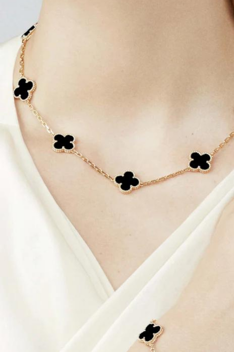 Alexis Black 10 Motifs Necklace | Gold