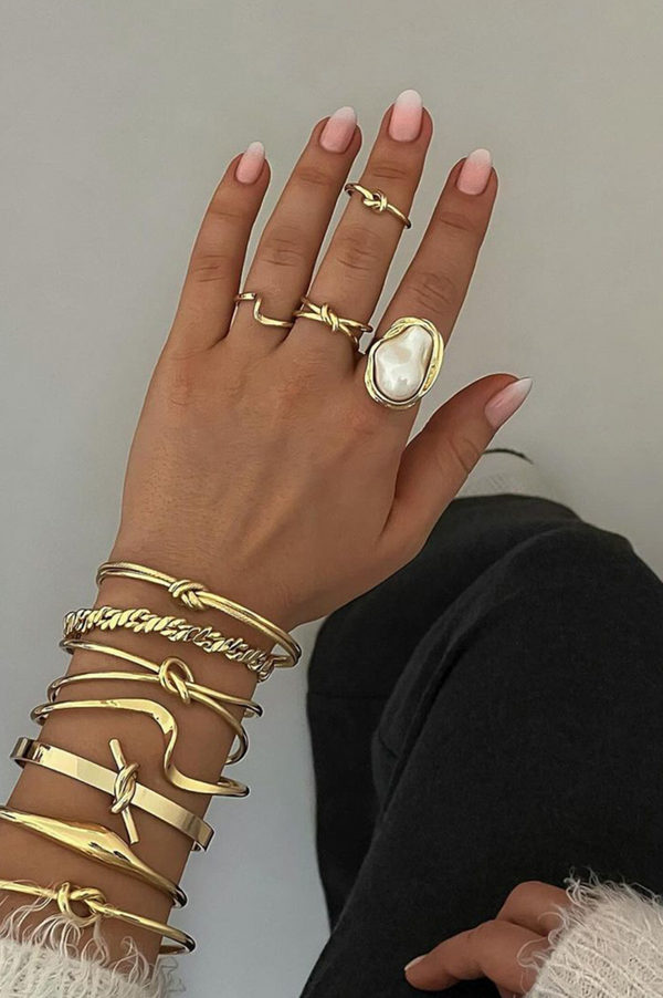 Oceania Pearl Adjustable Ring | Gold