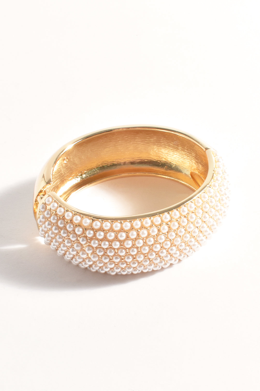 NEW - Poet Wide Pearl Bangle | Gold