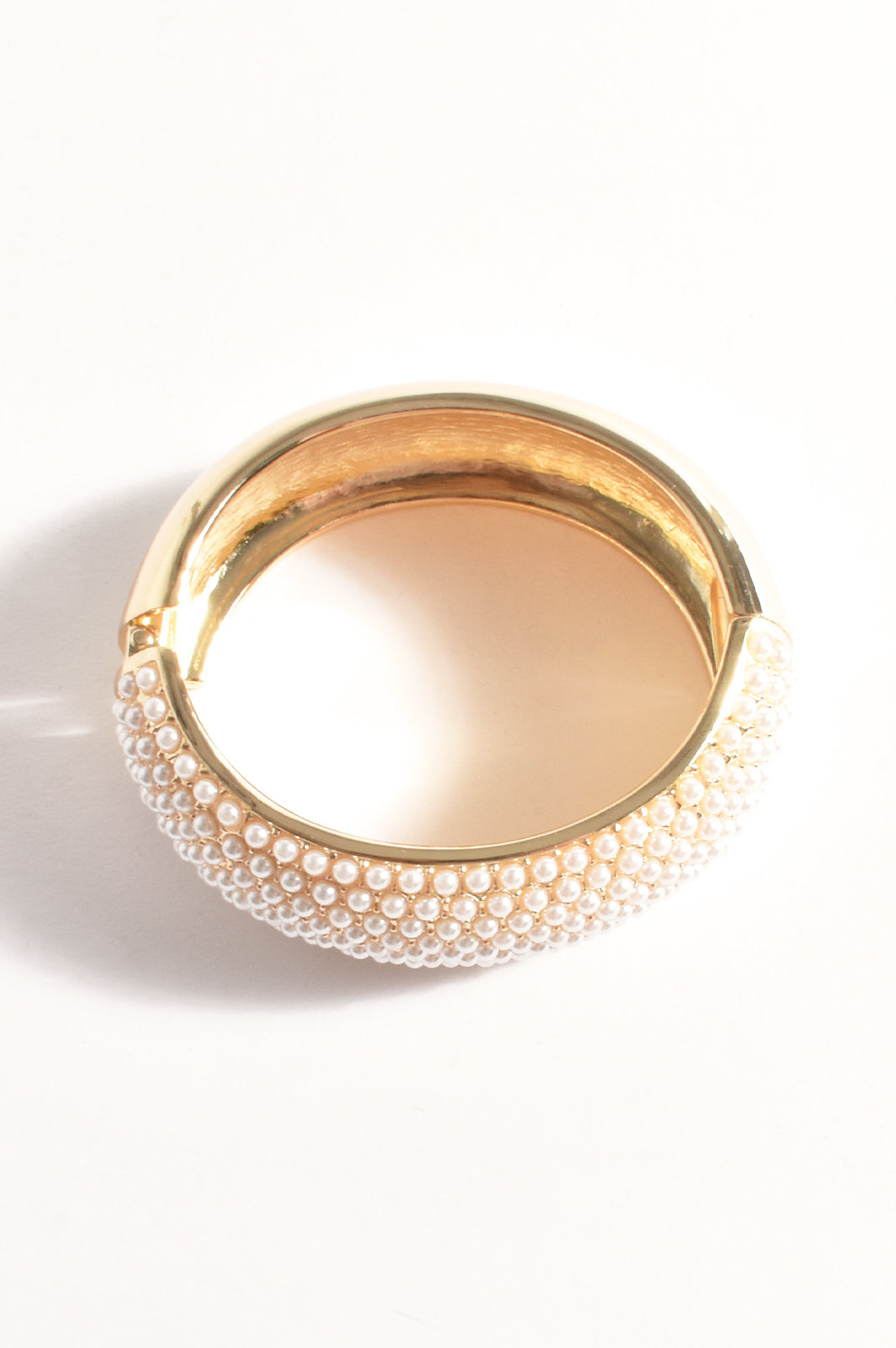 NEW - Poet Wide Pearl Bangle | Gold