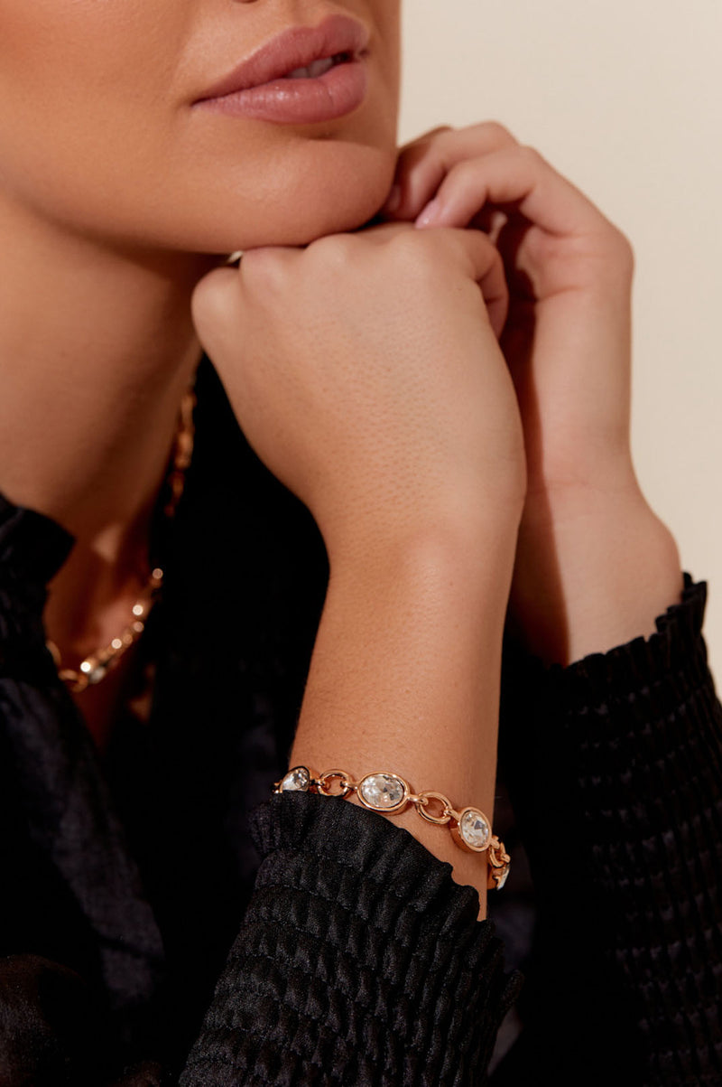 The Muse Crystal Bracelet | Gold