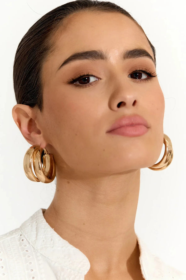 Amélie Hoop Earrings | Gold