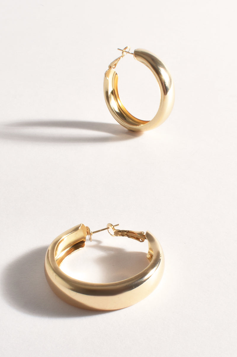 New - Lucia Hoop Earrings | Gold Plated