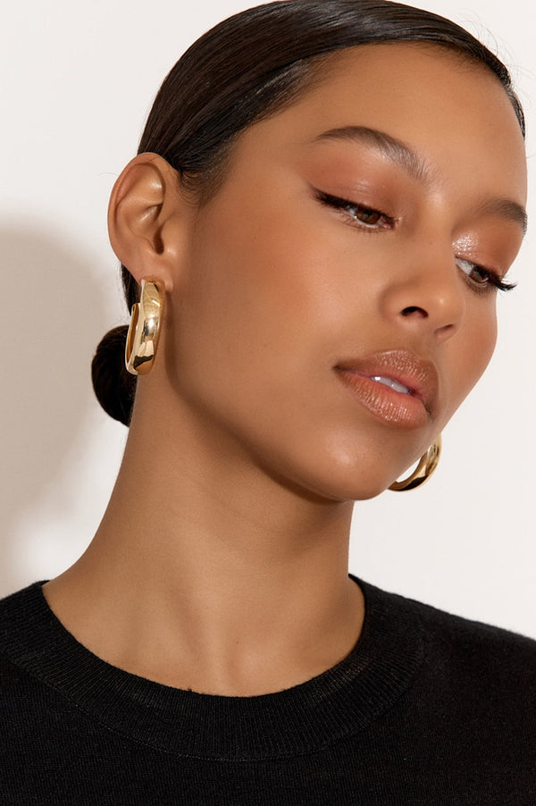New - Lucia Hoop Earrings | Gold Plated