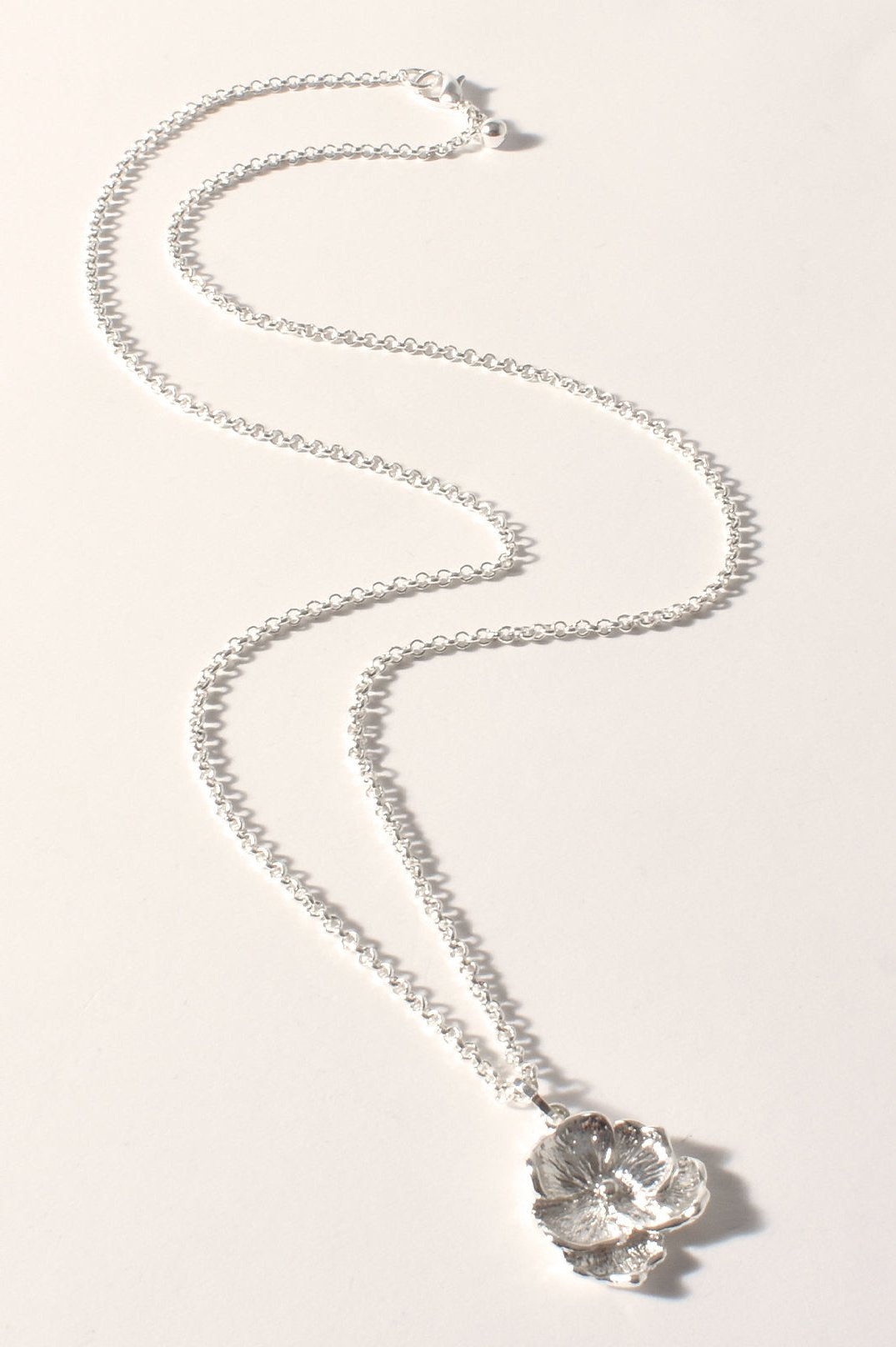 New -  Fleur Longline Necklace | Silver