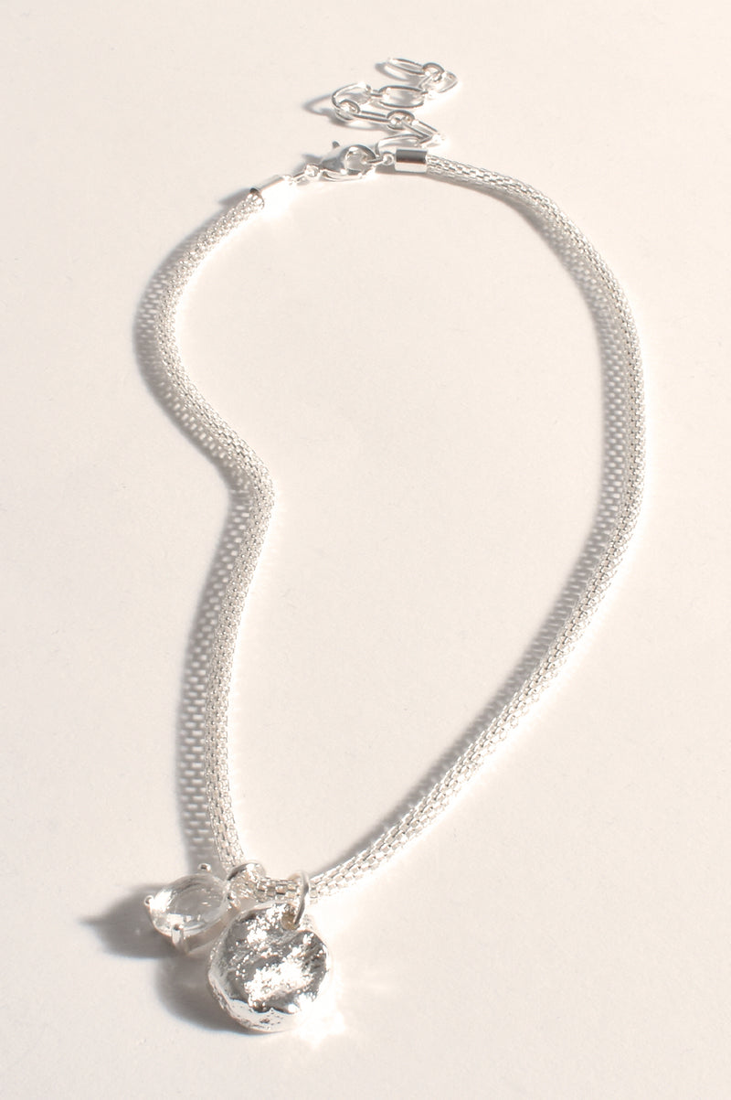 Krystal Rope Necklace | Silver