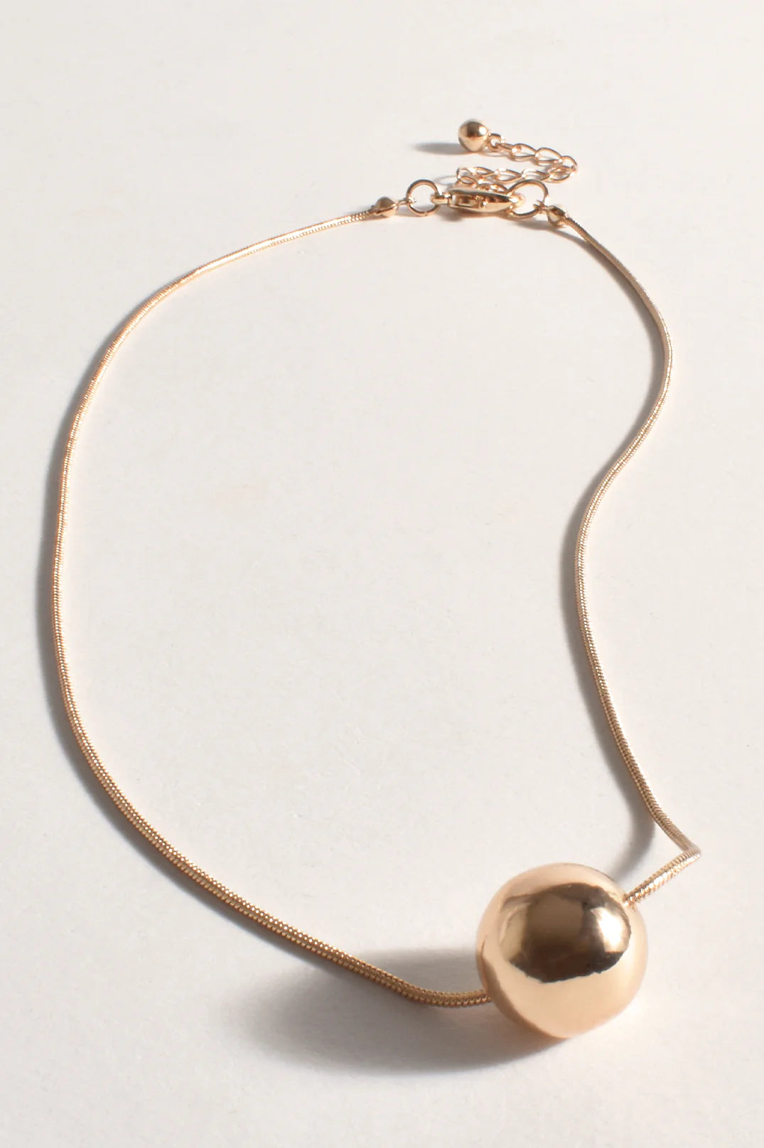 Classic Ball Snake Necklace | Gold