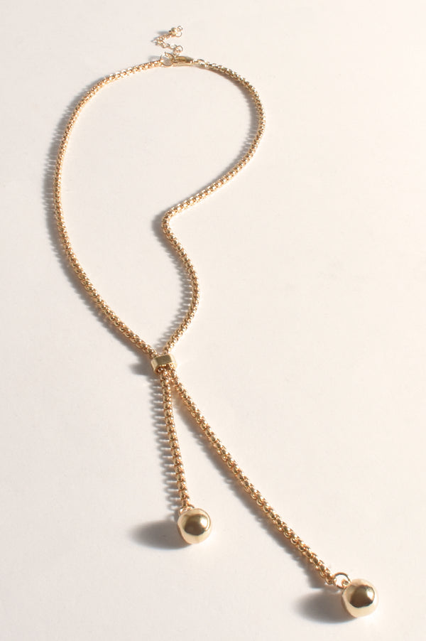 NEW Nathalie Y Drop Necklace | Gold