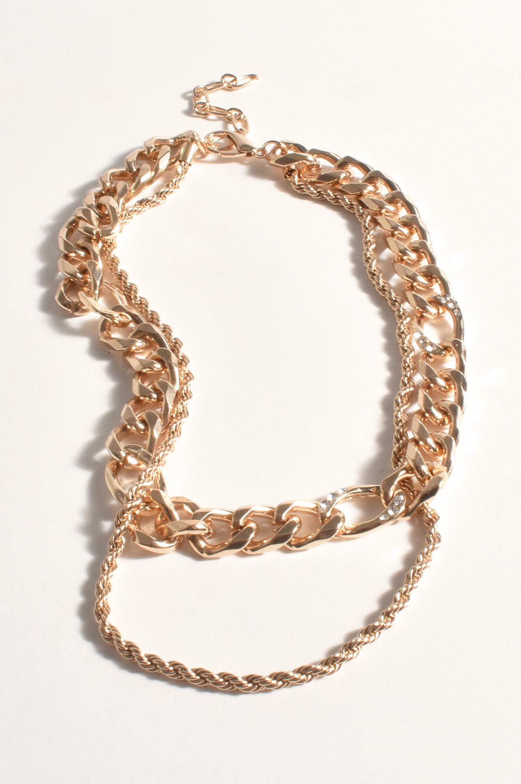 City Link Layered Necklace | Crystal Gold