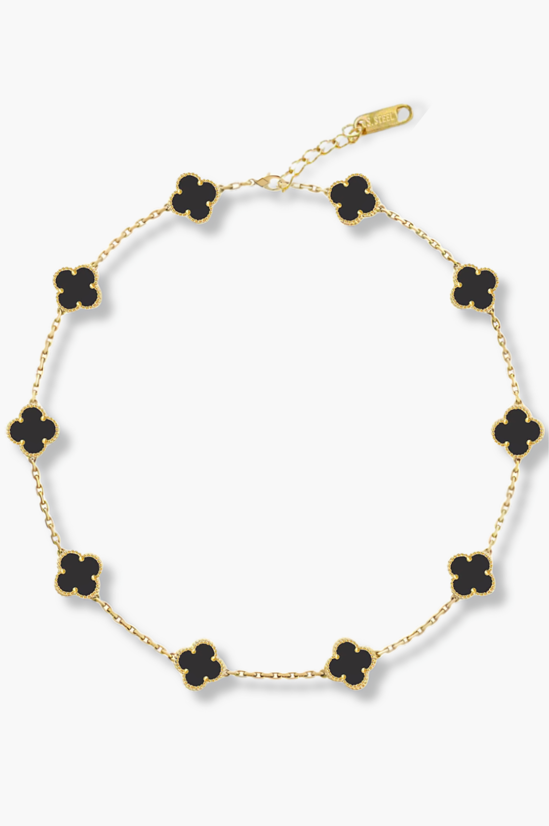 Alexis Black 10 Motifs Necklace | Gold