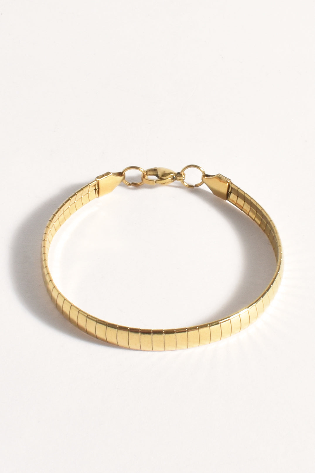 Demi Thick Flat Snake Bracelet | Gold