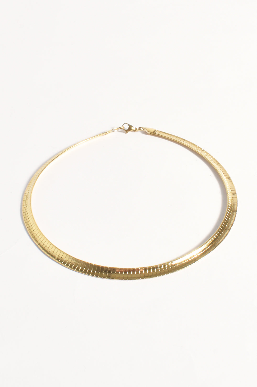 Demi Thick Flat Snake Chain | Gold