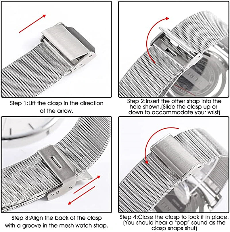 Clearance Milanese Diamond Watch Band For Samsung | Silver 43cm