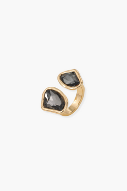Santorini Smokey Adjustable Ring | Gold
