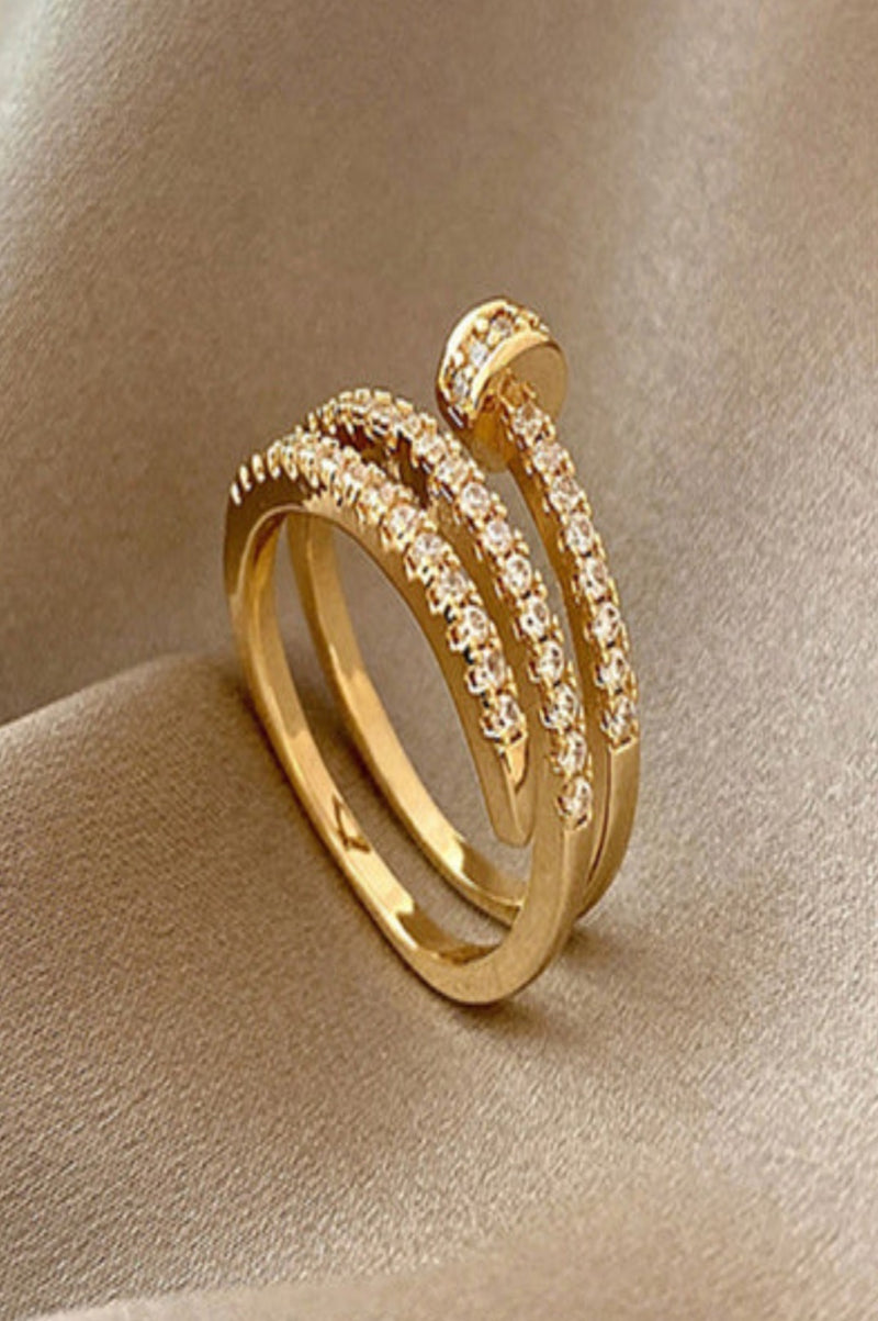 Pave Nail Ring | Gold